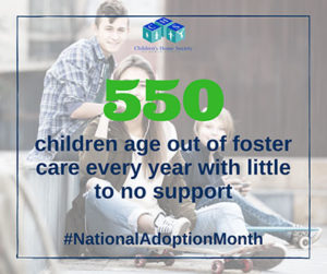 550 children age of out foster care each year